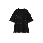 LOULOU Crystal-Fringed Tee | T-shirts | Coveti