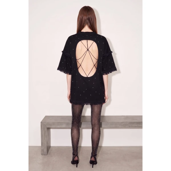 LOULOU Crystal-Fringed Tee | T-shirts | Coveti