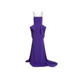 LOULOU Crystal Strap Peplum Gown | Evening Gowns | Coveti