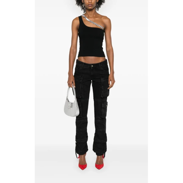 LOULOU Crystal-Strap Tank Top | Sleeveless | Coveti