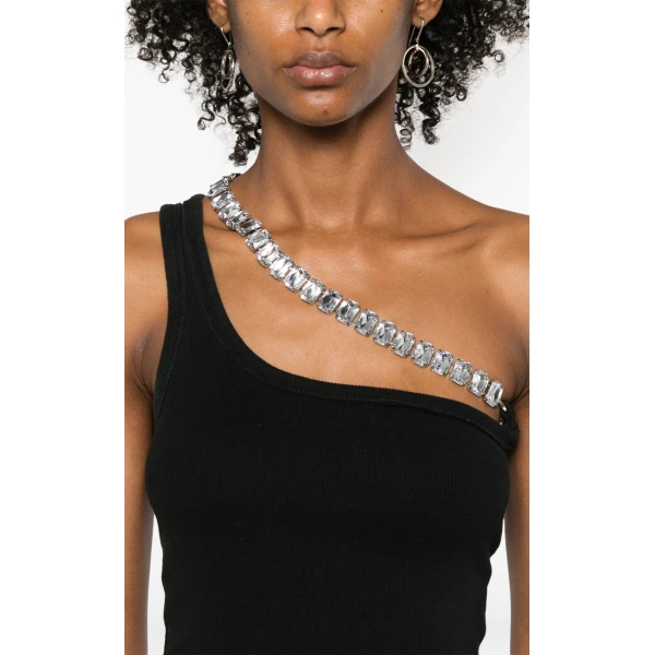 LOULOU Crystal-Strap Tank Top | Sleeveless | Coveti
