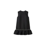 LOULOU Crystal Trim Mini Dress in Black | Mini Dresses | Coveti