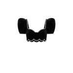 LOULOU Crystal-Trim Velvet Crop Top | Cropped Top | Coveti