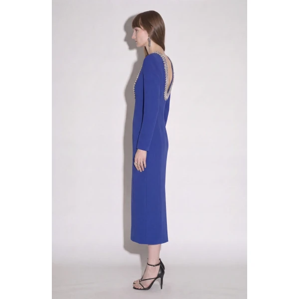 LOULOU Crystal U-Neck Midi Dress | Midi Dresses | Coveti