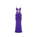 LOULOU Draped Cut-Out Knit Gown | Evening Gowns | Coveti