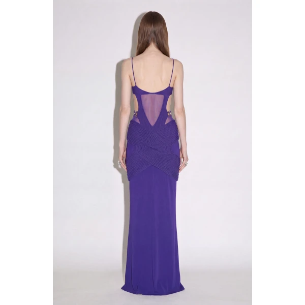 LOULOU Draped Cut-Out Knit Gown | Evening Gowns | Coveti
