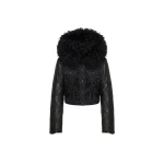 LOULOU Embellished Denim Leather Jacket | Denim | Coveti