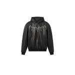 LOULOU Embellished Leather Hoodie | Hoodies | Coveti
