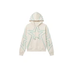 LOULOU Embroidered Star Cotton Hoodie | Hoodies | Coveti