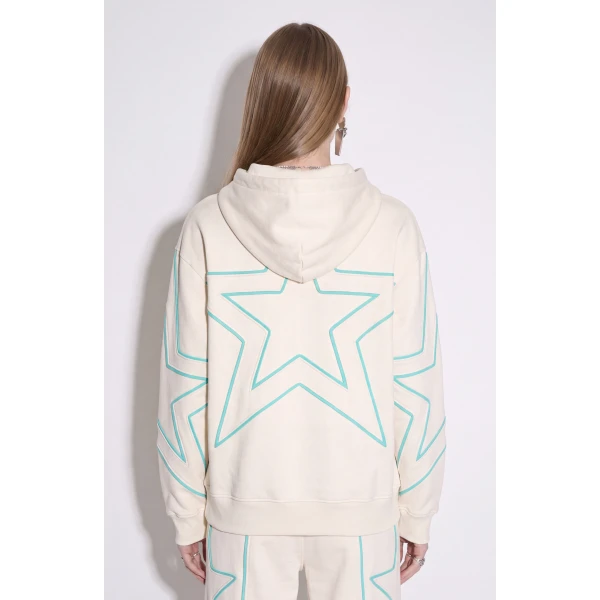 LOULOU Embroidered Star Cotton Hoodie | Hoodies | Coveti
