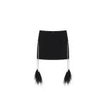 LOULOU Feather Charm Mini Skirt | Mini Skirts | Coveti