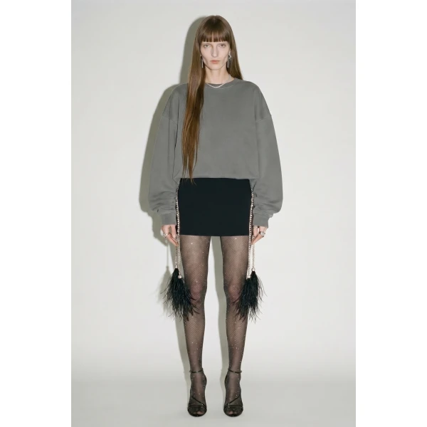 LOULOU Feather Charm Mini Skirt | Mini Skirts | Coveti