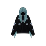 LOULOU Fringed Star Velvet Hoodie | Hoodies | Coveti