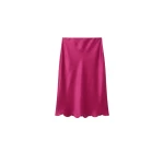 LOULOU Fuchsia Silk Skirt | Mini Skirts | Coveti