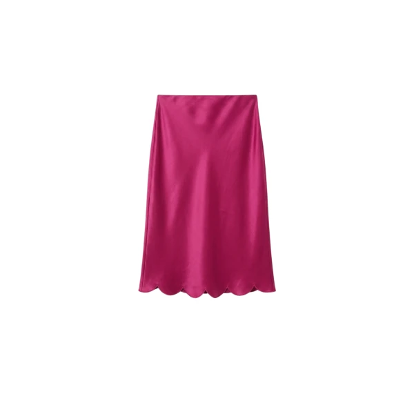 LOULOU Fuchsia Silk Skirt | Mini Skirts | Coveti