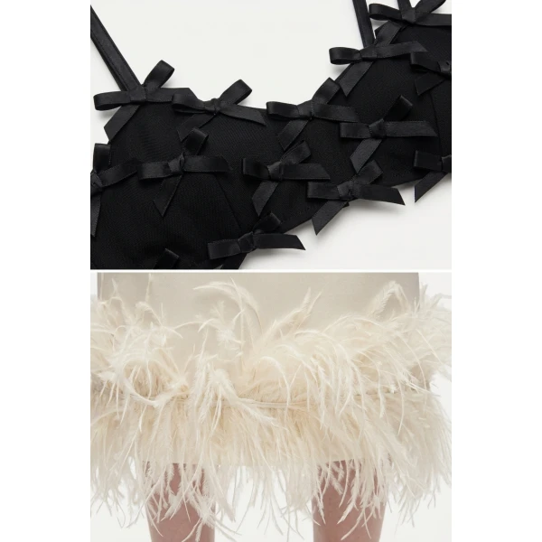 LOULOU Ivory Feather Trim Midi Skirt | Midi Skirts | Coveti