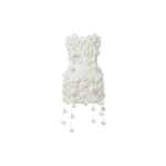 LOULOU Ivory Rose Mini Dress | Mini Dresses | Coveti