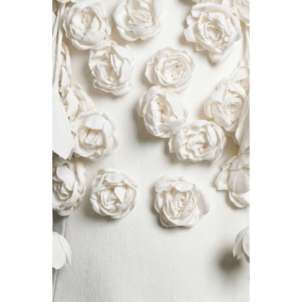 LOULOU Ivory Rose Mini Dress | Mini Dresses | Coveti