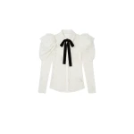 LOULOU Lace Puffed Sleeve Blouse | Blouse | Coveti