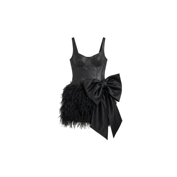 LOULOU Leather Corset Dress | Mini Dresses | Coveti