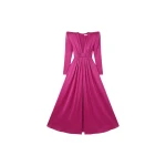 LOULOU Magenta Satin Gown | Evening Gowns | Coveti
