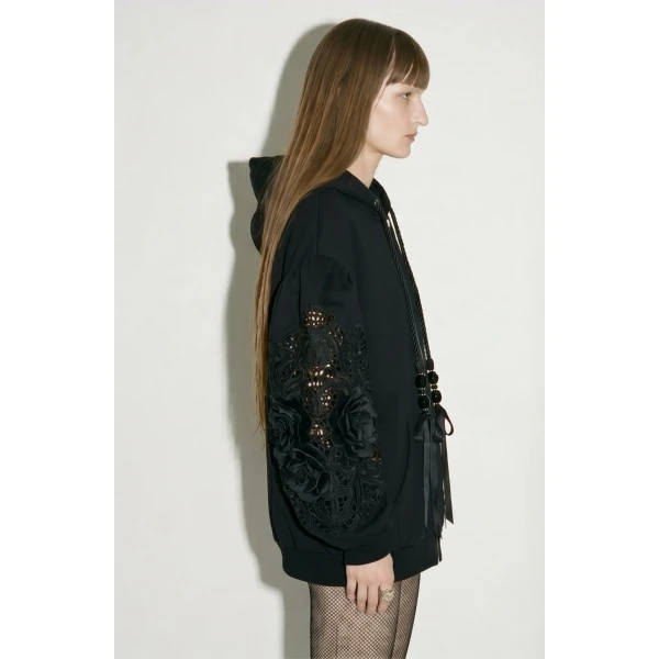 LOULOU Midnight Rose Hoodie | Hoodies | Coveti
