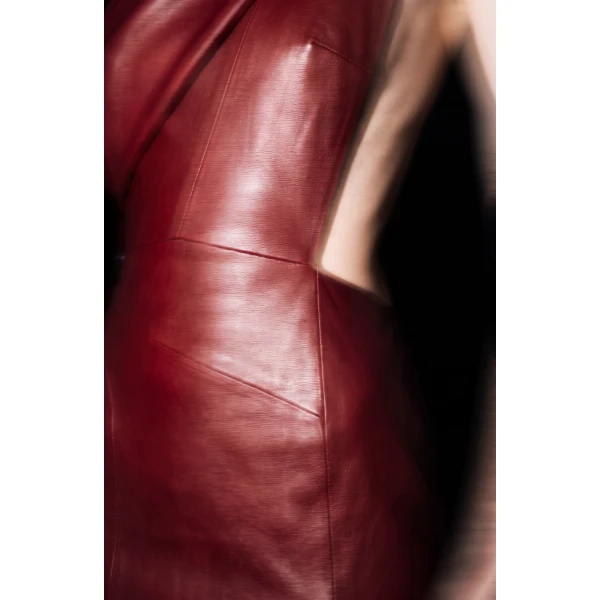 LOULOU One-Shoulder Leather Maxi Dress | Maxi Dresses | Coveti