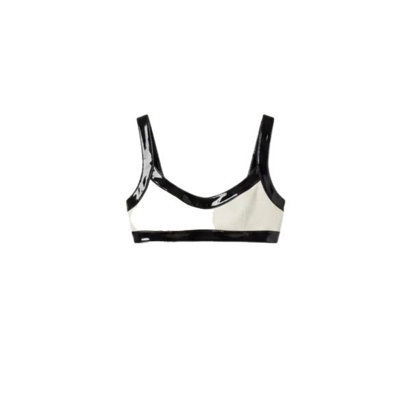 Patent Trim Bralette