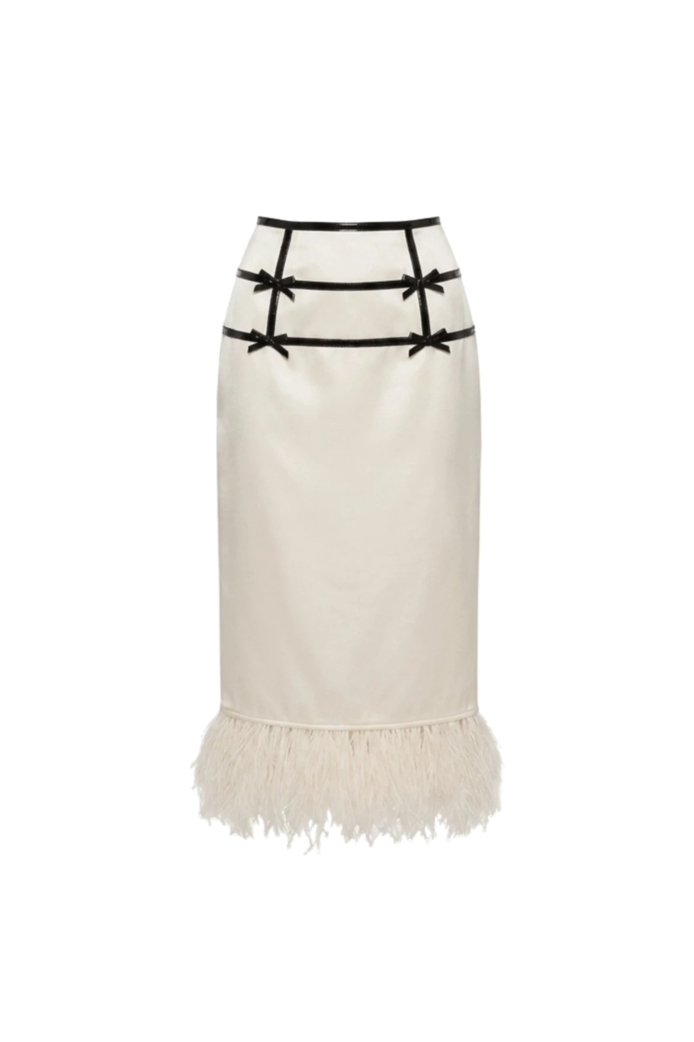 LOULOU Satin Bow Midi Skirt 0 LOULOU Satin Bow Midi Skirt | Midi Skirts | Coveti