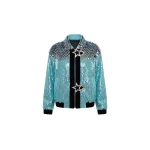 LOULOU Sequin Star Buckle Bomber Jacket | Jackets | Coveti