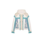 LOULOU Star Studded Fringed Zip Hoodie | Hoodies | Coveti