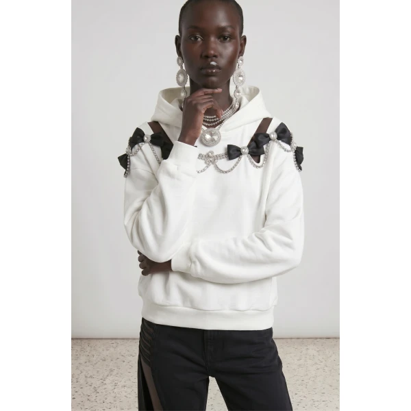 LOULOU Tie Me Closer Hoodie | Hoodies | Coveti