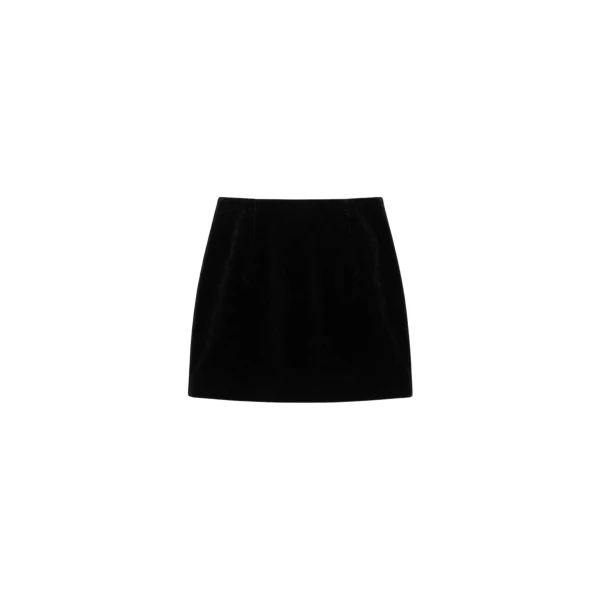 LOULOU Velvet Mini Skirt | Mini Skirts | Coveti