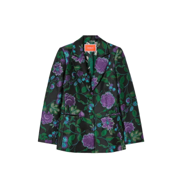 La DoubleJ 24/7 Jacket Bis in Botanical Black at Coveti