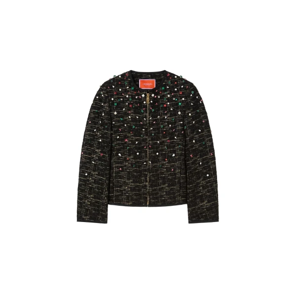 La DoubleJ 9 To 5 Jacket in Bicolor Black at Coveti