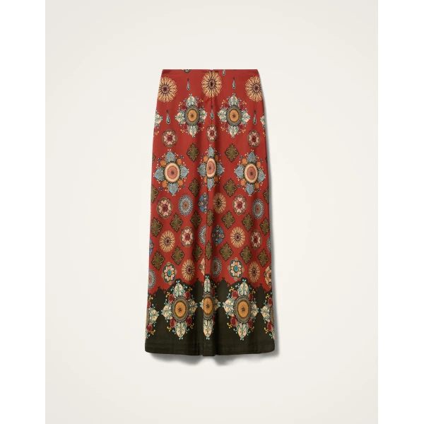La DoubleJ A-Long Skirt in Nucleus Rust, view 6