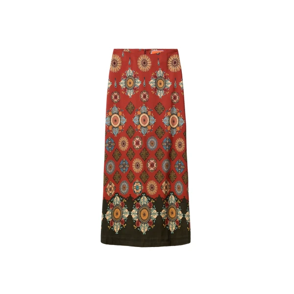 La DoubleJ A-Long Skirt in Nucleus Rust