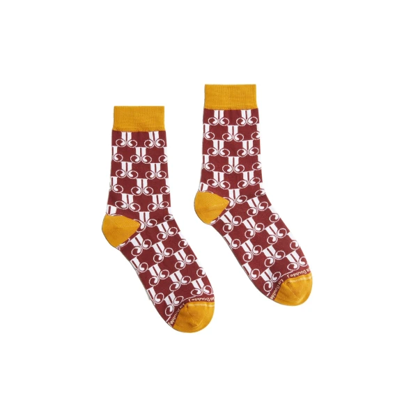 All Time Socks in La DoubleJ Monogram Bordeaux