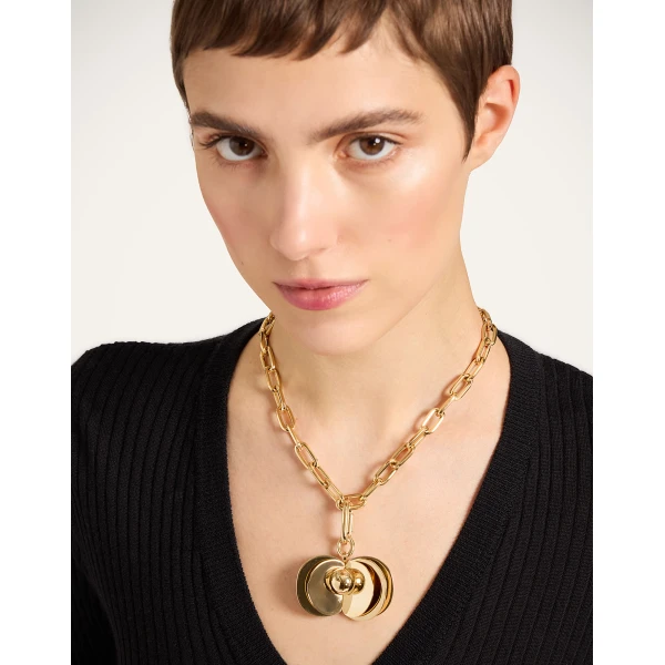 La DoubleJ Aura Charm in 24K Gold Plate | Necklace | Coveti