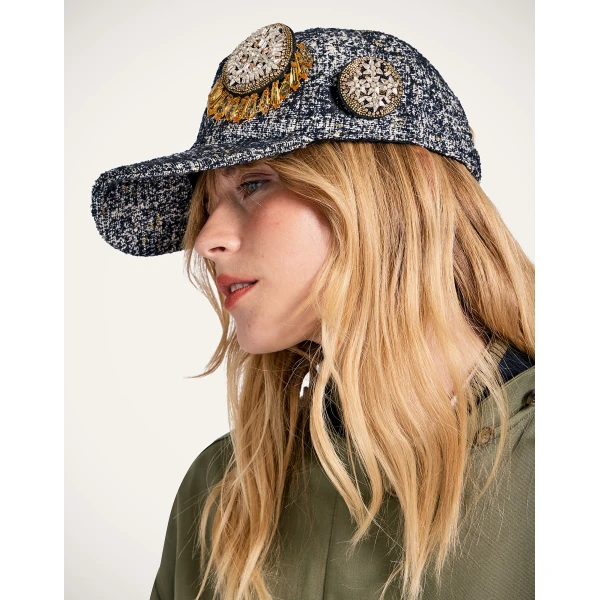 La DoubleJ Babeball Cap in Black & White, view 2