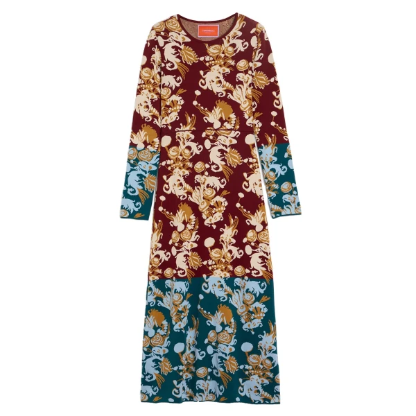 La DoubleJ Bee Dress in Coven Burgundy at Coveti