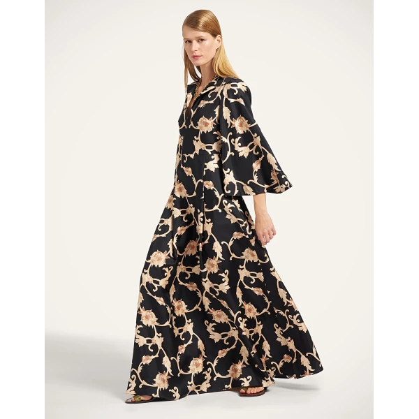 La DoubleJ Belle Kaftan in Buttercup Black at Coveti
