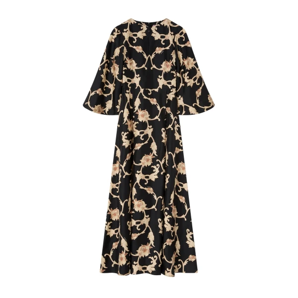La DoubleJ Belle Kaftan in Buttercup Black at Coveti