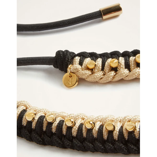La DoubleJ Better Together Belt in Bicolor Black & Ivory, view 5