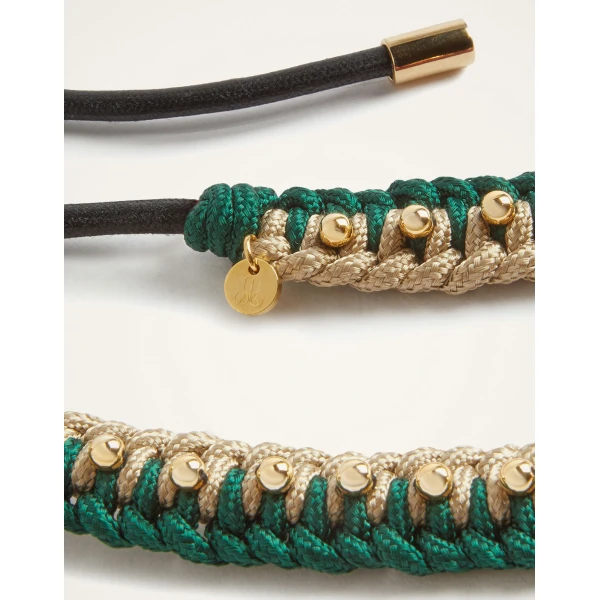 La DoubleJ Better Together Belt in Bicolor Emerald & Ivory, view 5