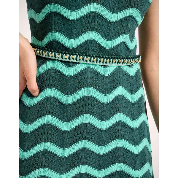 La DoubleJ Better Together Belt in Bicolor Mint & Dark Green at Coveti