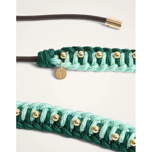 La DoubleJ Better Together Belt in Bicolor Mint & Dark Green at Coveti