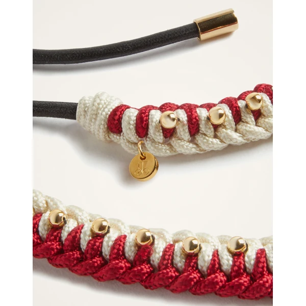 La DoubleJ Better Together Belt in Bicolor Red & Ivory, view 5