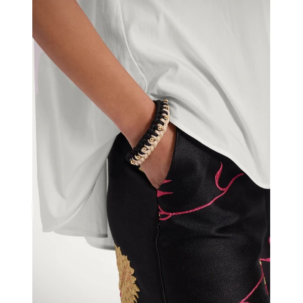 La DoubleJ Better Together Bracelet in Bicolor Black & Ivory | Bracelets | Coveti