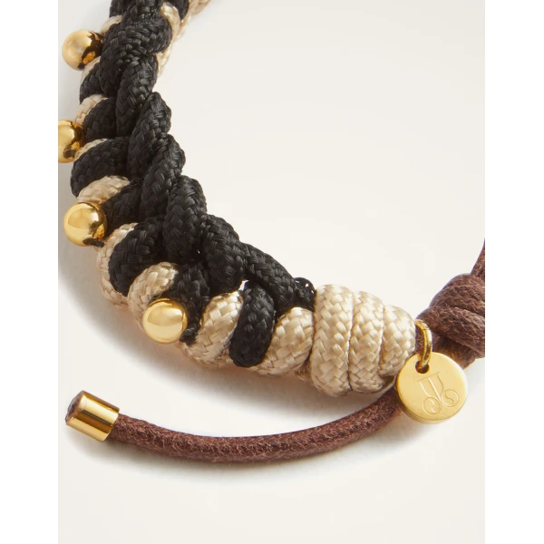 La DoubleJ Better Together Bracelet in Bicolor Black & Ivory | Bracelets | Coveti